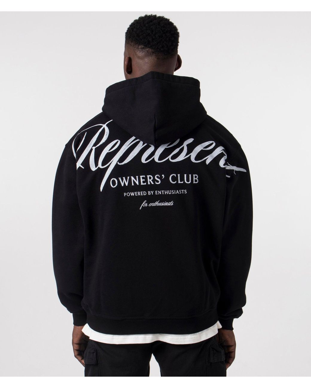 Represent Black Owners Club Script Hoodie for men