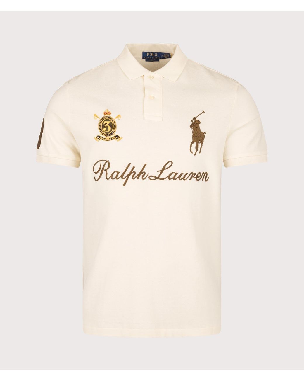 Polo Ralph Lauren Natural Classic Fit Big Pony Mesh Polo Shirt for men