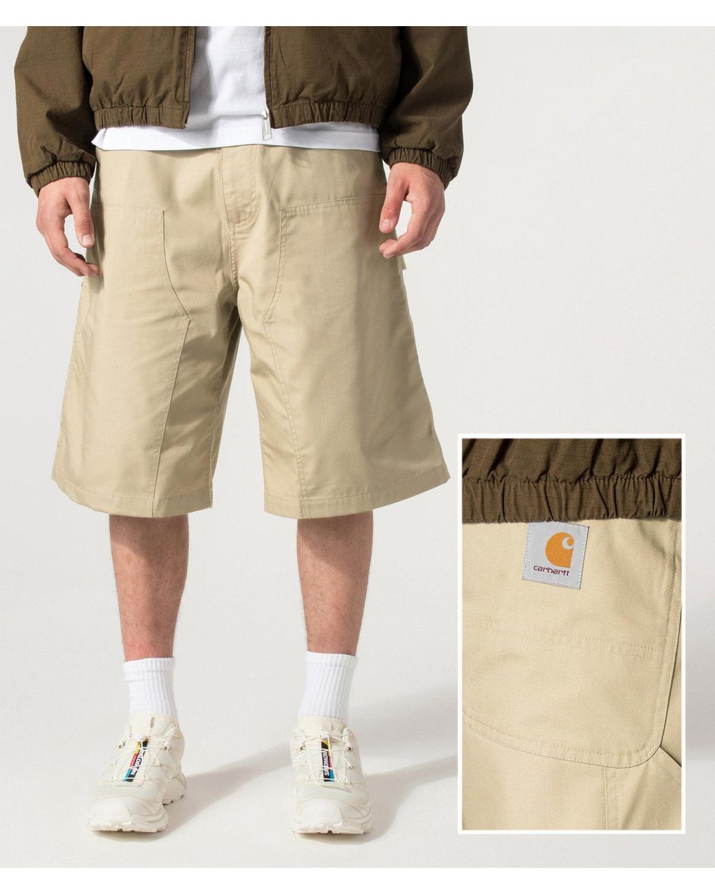 Carhartt Natural Loose Fit Postal Double Knee Shorts for men
