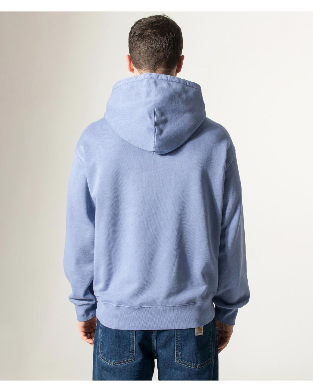 Carhartt Blue Balloon Fit Nelson Hoodie (Fits Big To Size) for men