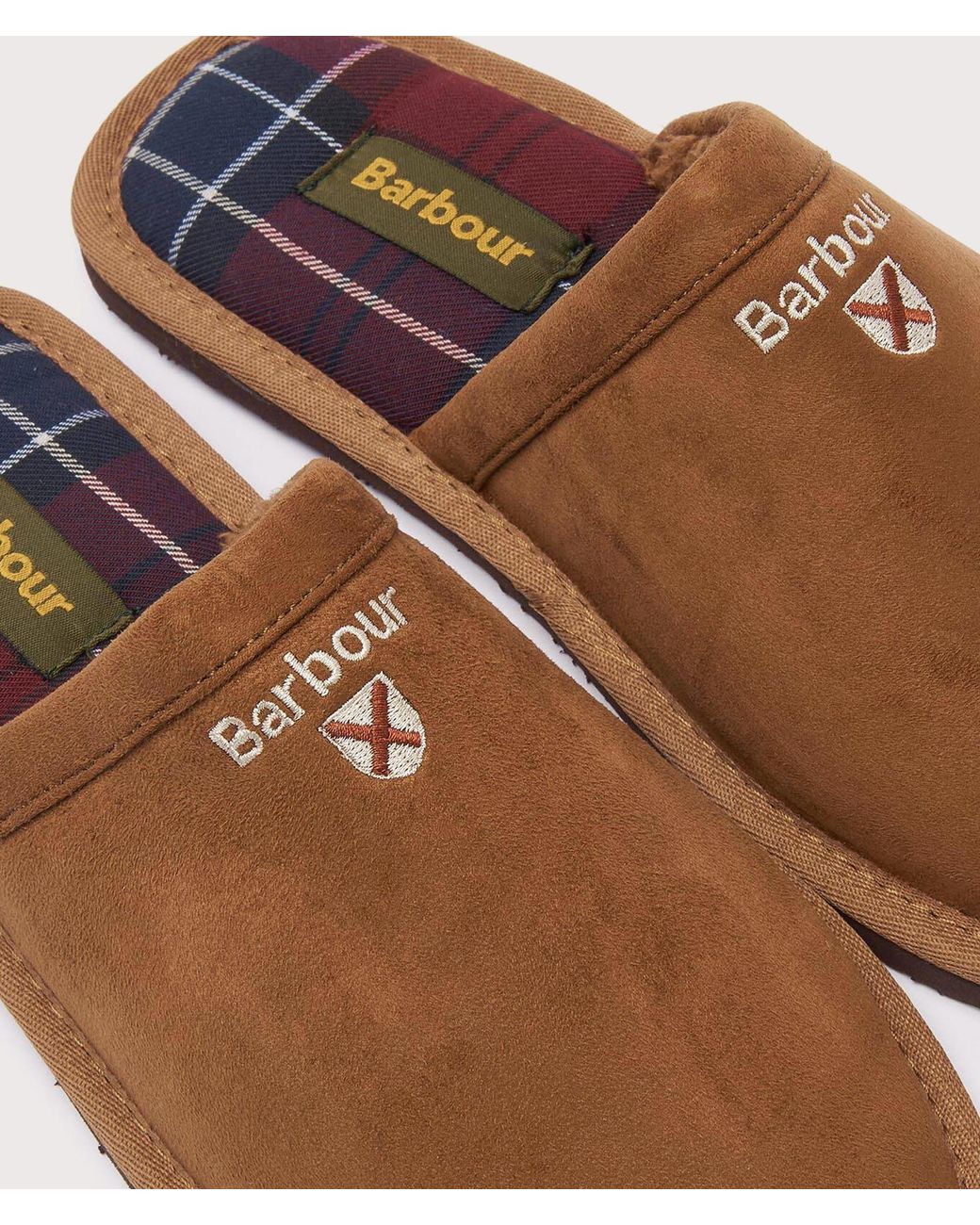 Barbour Brown Everitt Mule Slippers for men