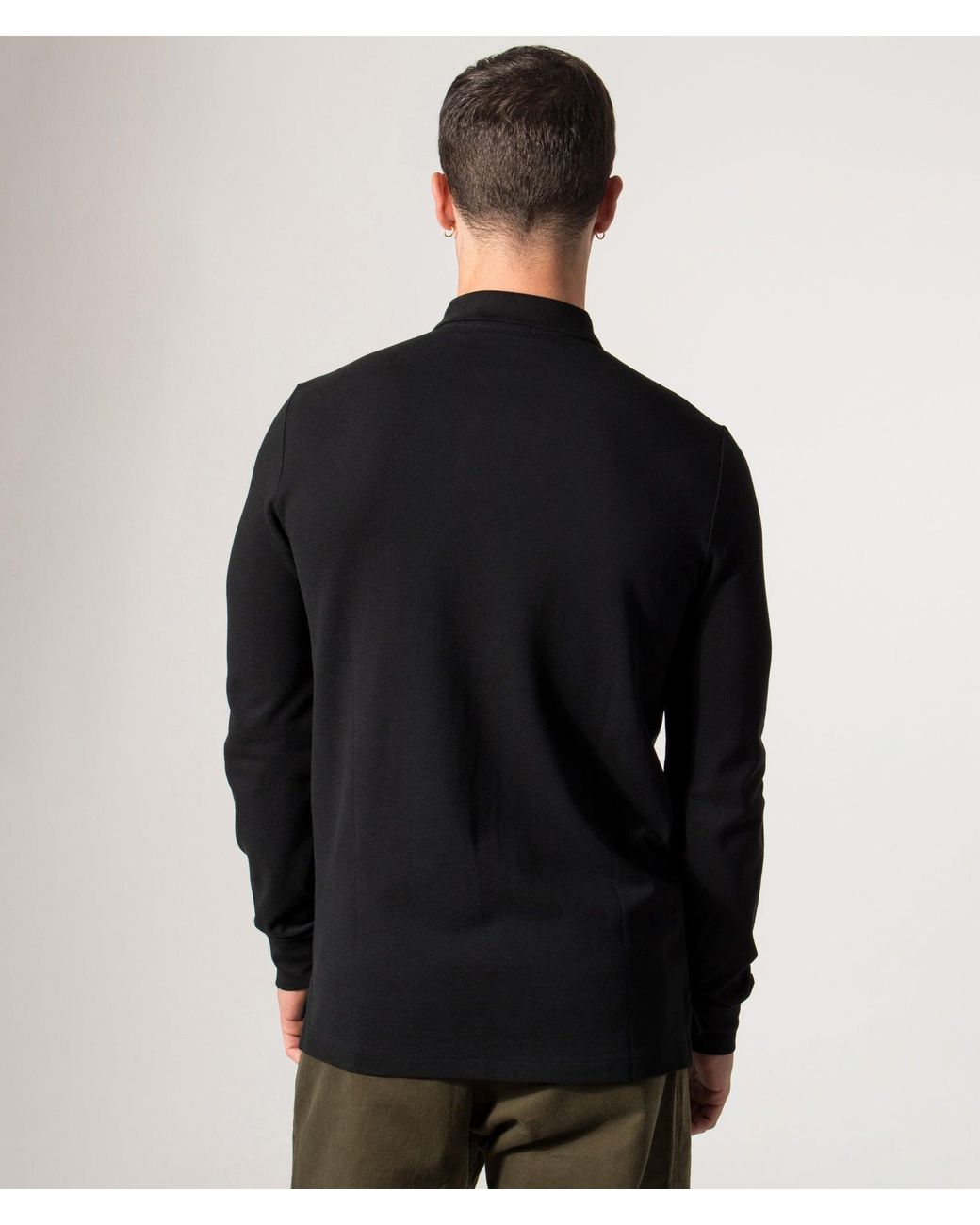 Polo Ralph Lauren Blue Custom Slim Fit Long Sleeve Polo Shirt for men