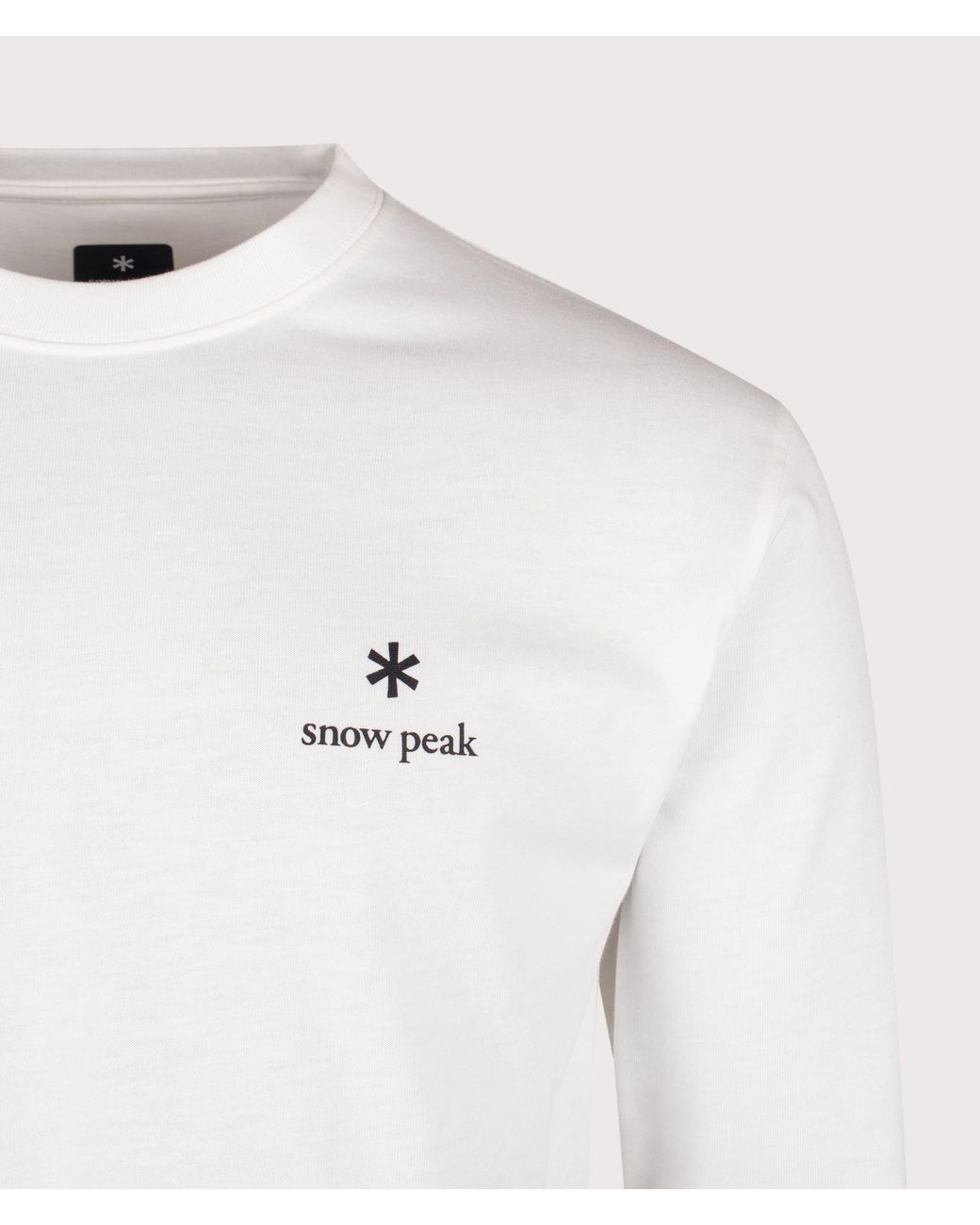 Snow Peak White Regular Fit New Standard Logo Long Sleeve T-Shirt for men