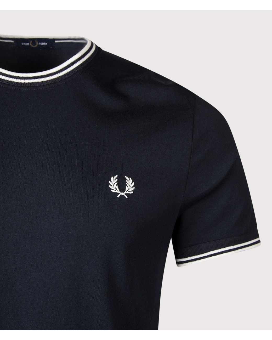 Fred Perry Blue Regular Fit Twin Tipped T-Shirt for men