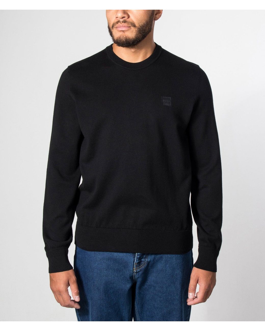 Boss Blue Regular Fit Kanovano Knitted Jumper for men