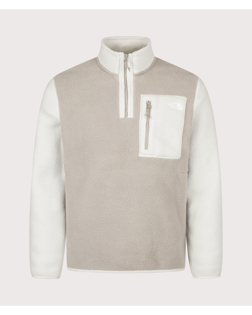 The North Face White Regular Fit Yumiori Quarter Zip Fleece for men
