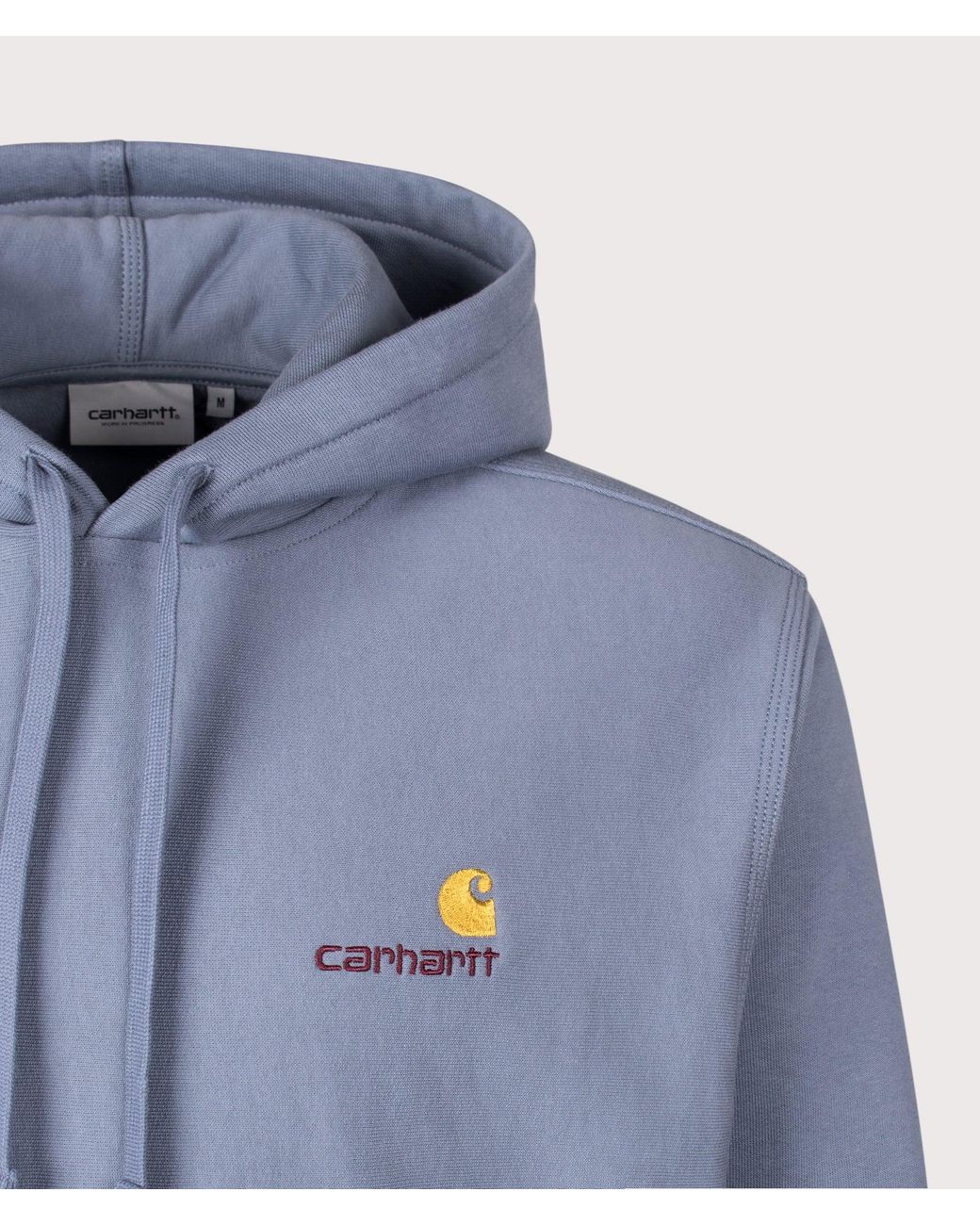 Carhartt Blue Loose Fit American Script Hoodie for men