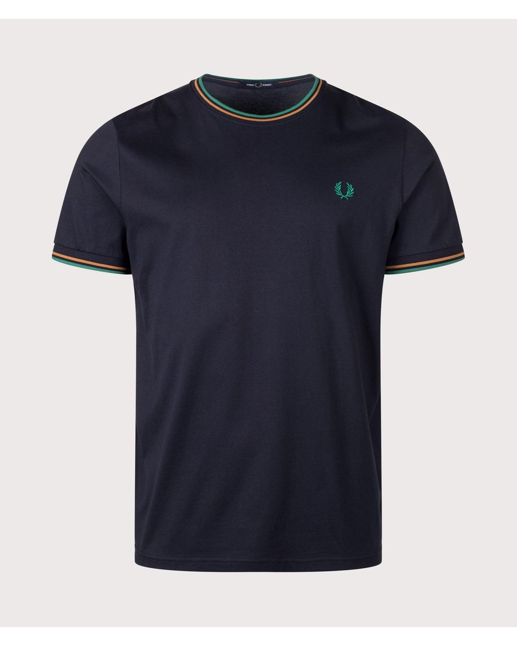 Fred Perry Blue Regular Fit Twin Tipped T-Shirt for men