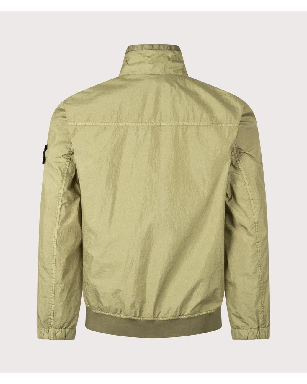 Stone Island Green Garment Dyed Crinkle Reps Ny Jacket for men