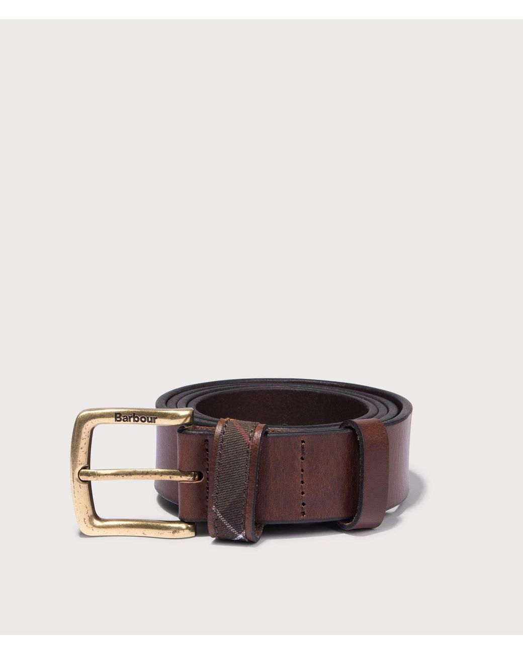 Barbour Brown Esk Leather Belt for men