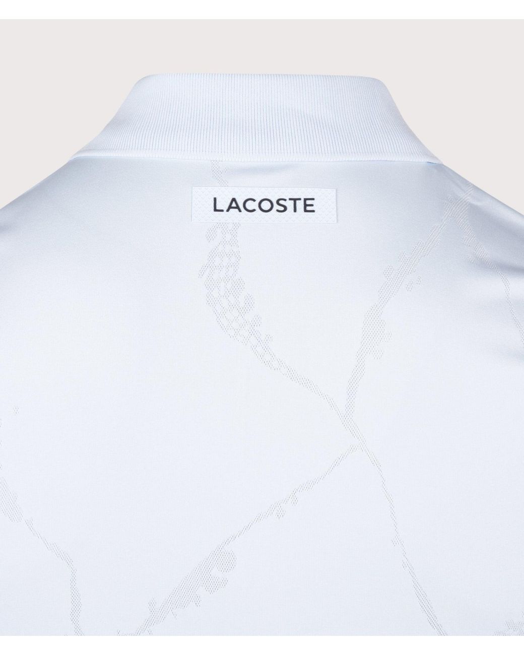 Lacoste Blue Slim Fit Ultra Dry Jacquard Crocodile Tennis Polo Shirt for men