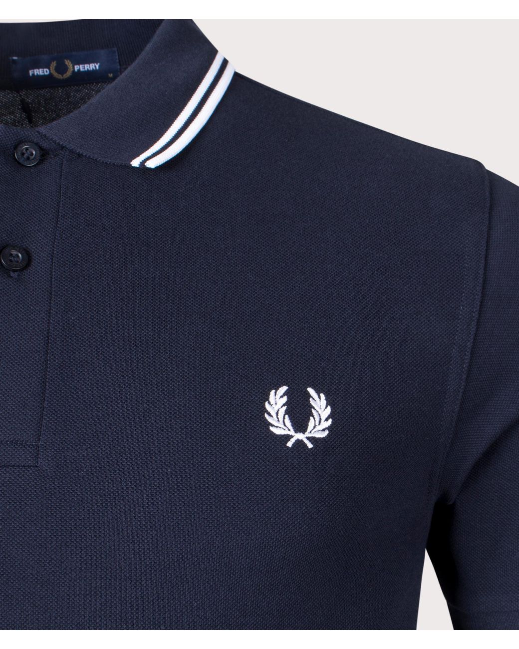 Fred Perry Blue Twin Tipped Polo Shirt for men