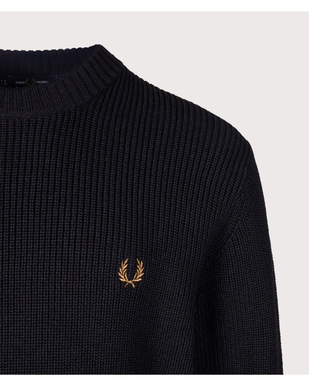 Fred Perry Blue Regular Fit Fisherman Jumper for men