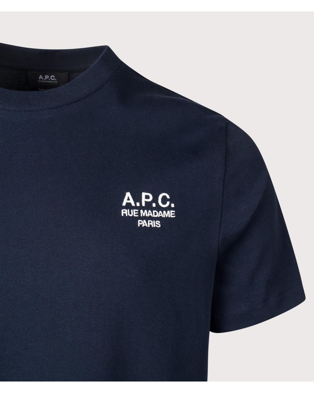 A.P.C. Blue Relaxed Fit Rue Madame Gots T-Shirt for men