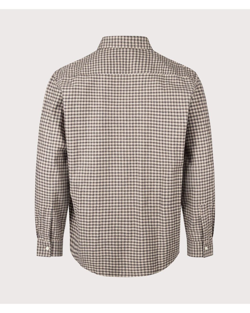 NN07 Gray Regular Fit Deon Flannel Shirt for men
