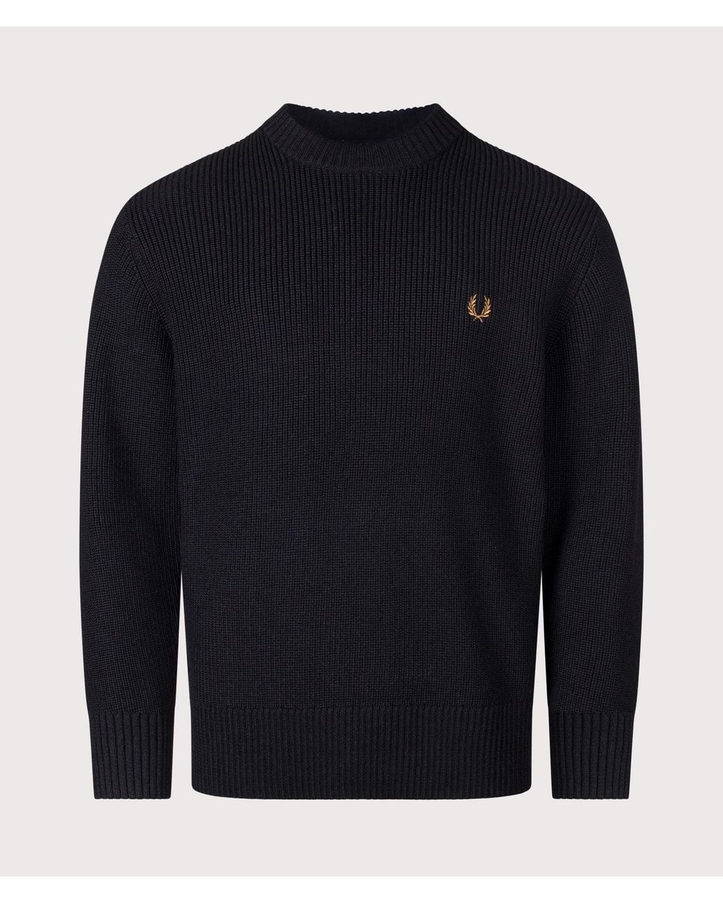 Fred Perry Blue Regular Fit Fisherman Jumper for men
