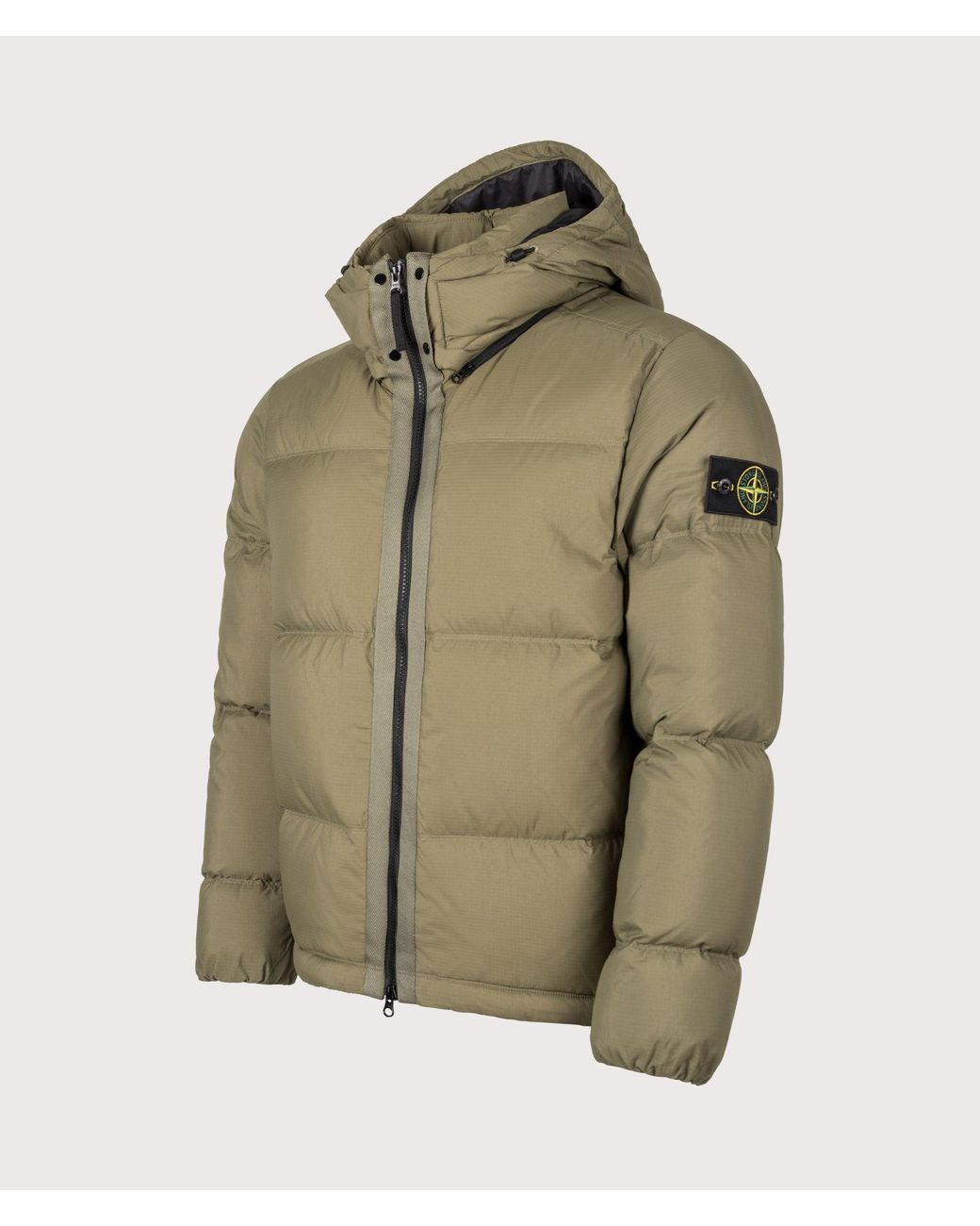 Stone Island Green Matt Ripstop Cordura Advanced Fabrics Puffer Jacket for men