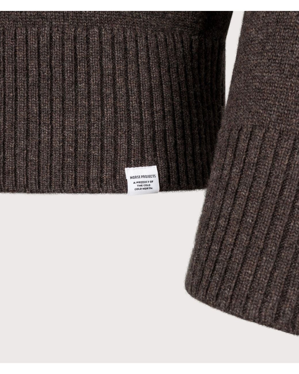 Norse Projects Gray Stensmark Merino Lambswool Knit Jumper for men