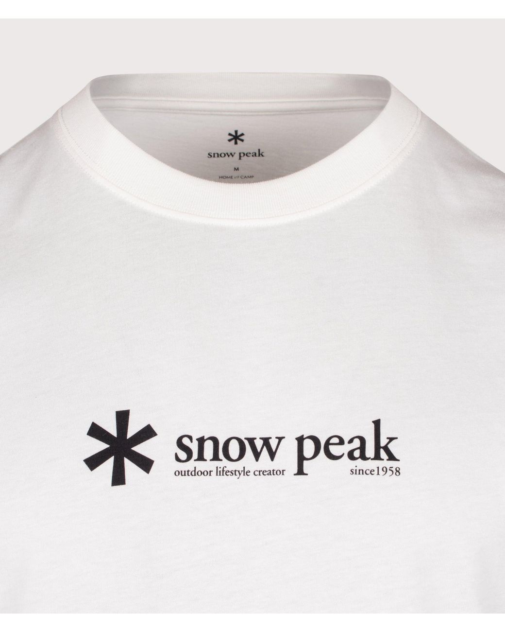 Snow Peak White Regular Fit Soft Cotton Logo T-Shirt for men