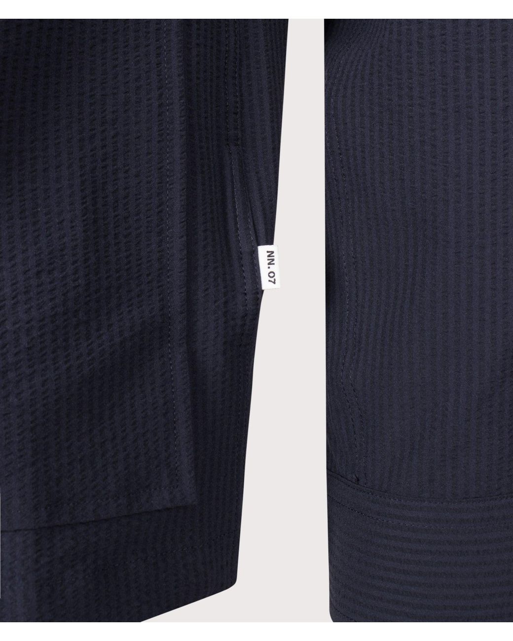 NN07 Blue Blaze Seersucker Overshirt for men