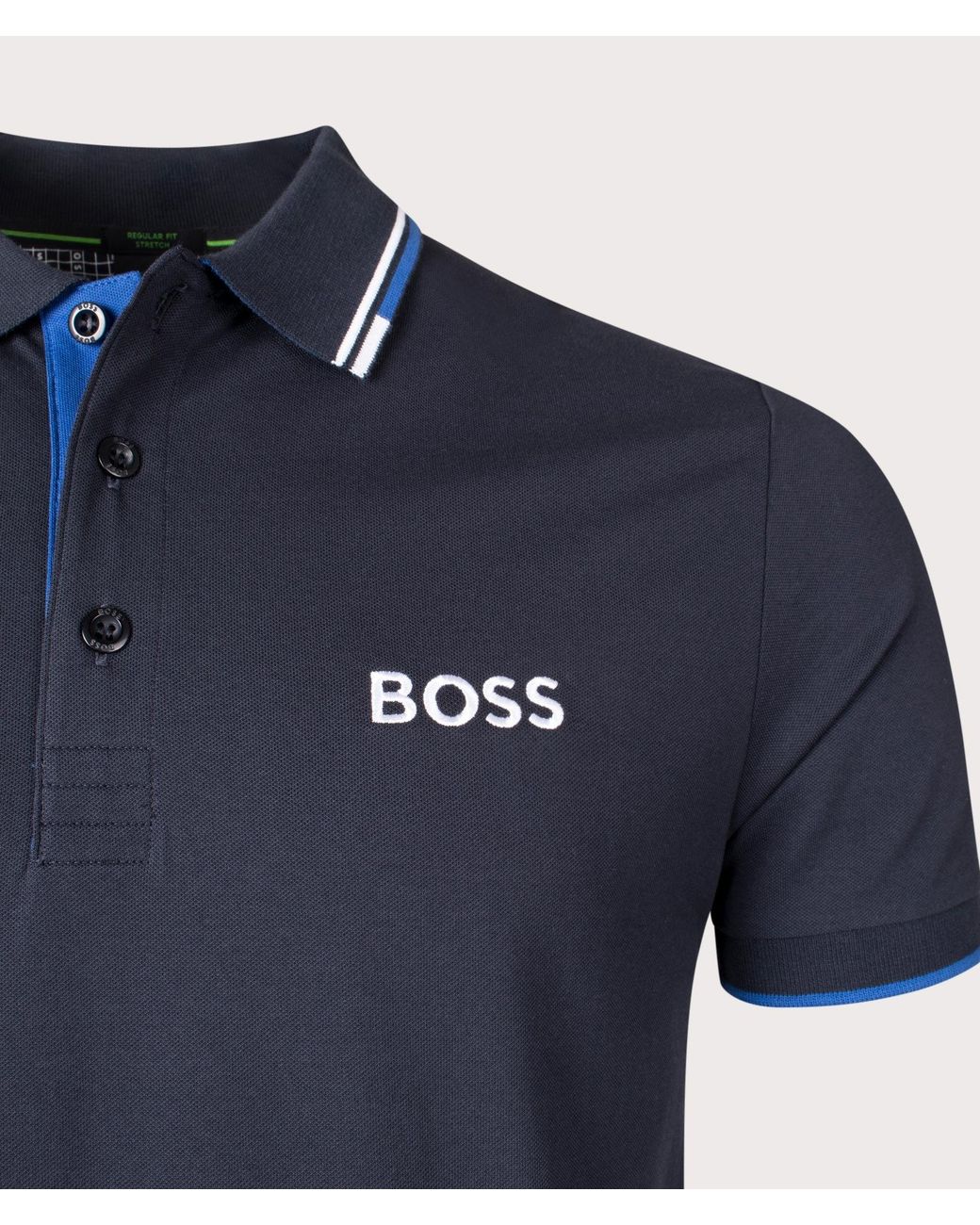 Boss Blue Regular Fit Paddy Pro Polo Shirt for men