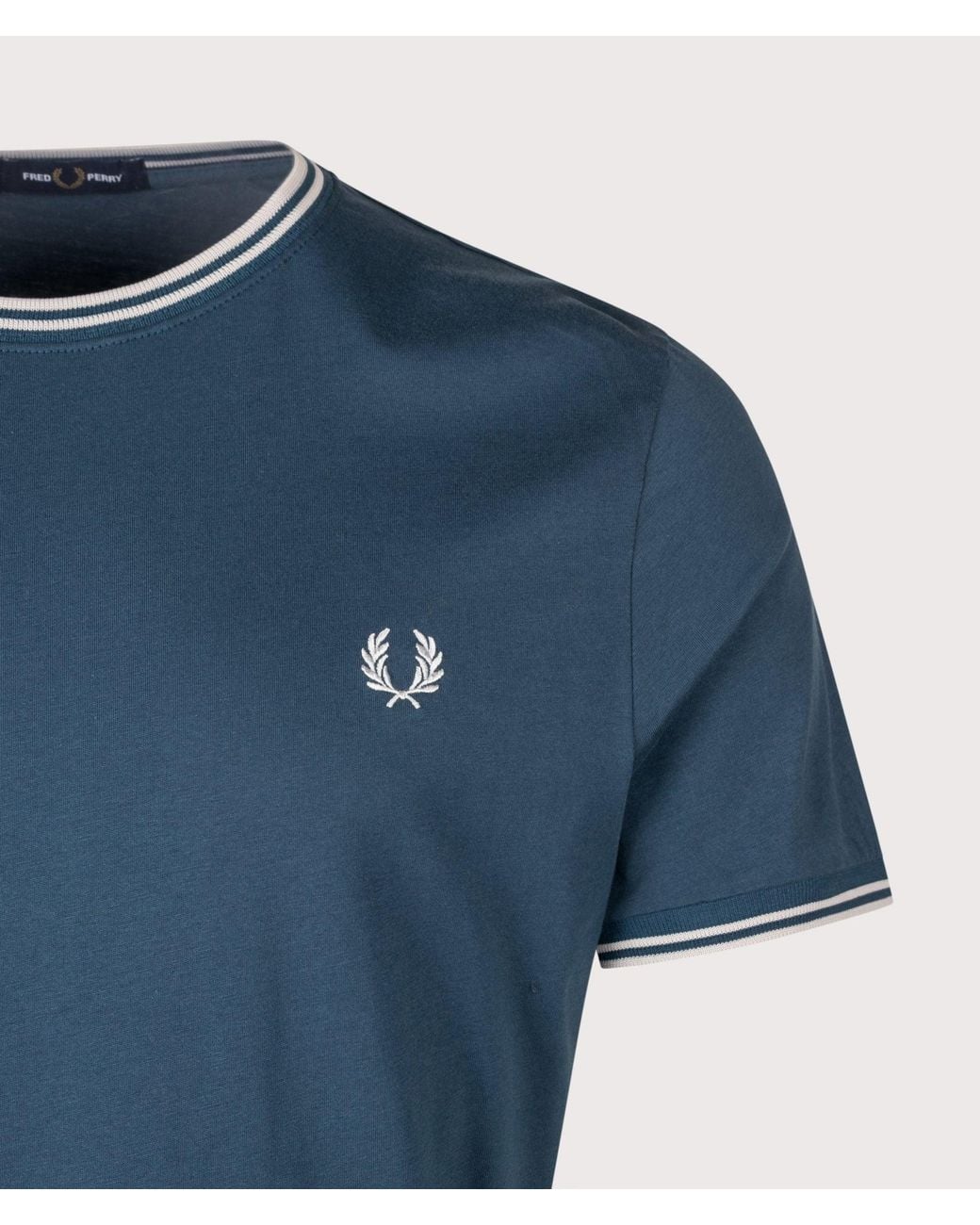 Fred Perry Blue Regular Fit Twin Tipped T-Shirt for men
