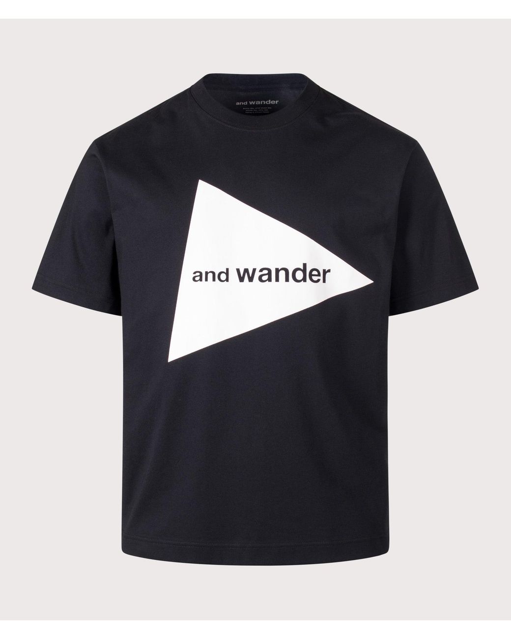 And Wander Blue Regular Fit Big Logo T-Shirt for men