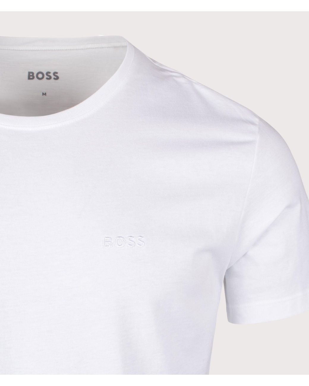 Boss White Regular Fit 3 Pack Lightweight T-Shirt for men