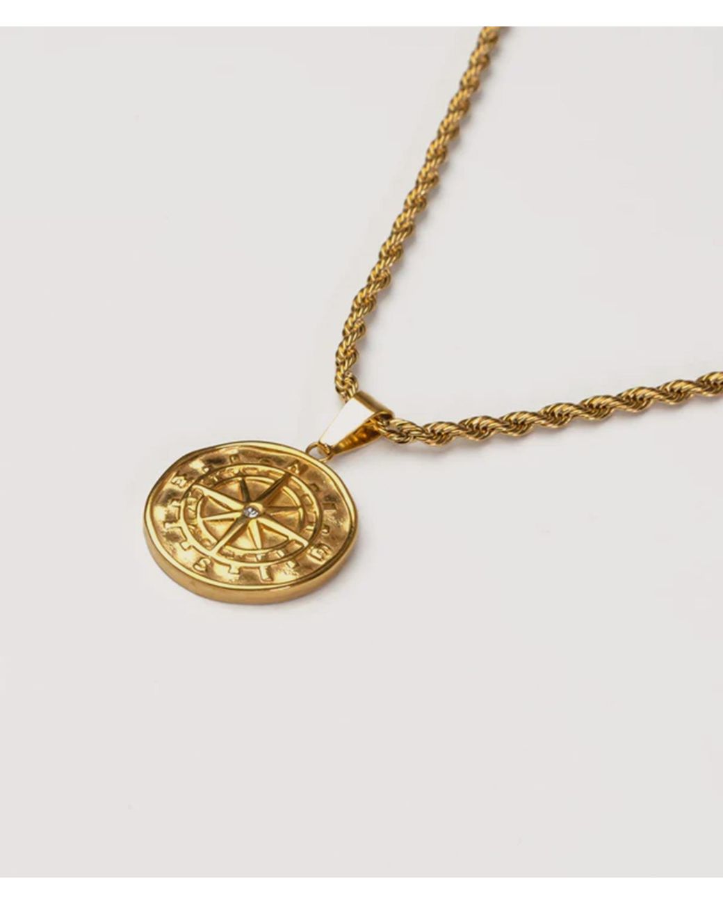 Mysterious Jeweller White Compass Pendant 24&Quot for men