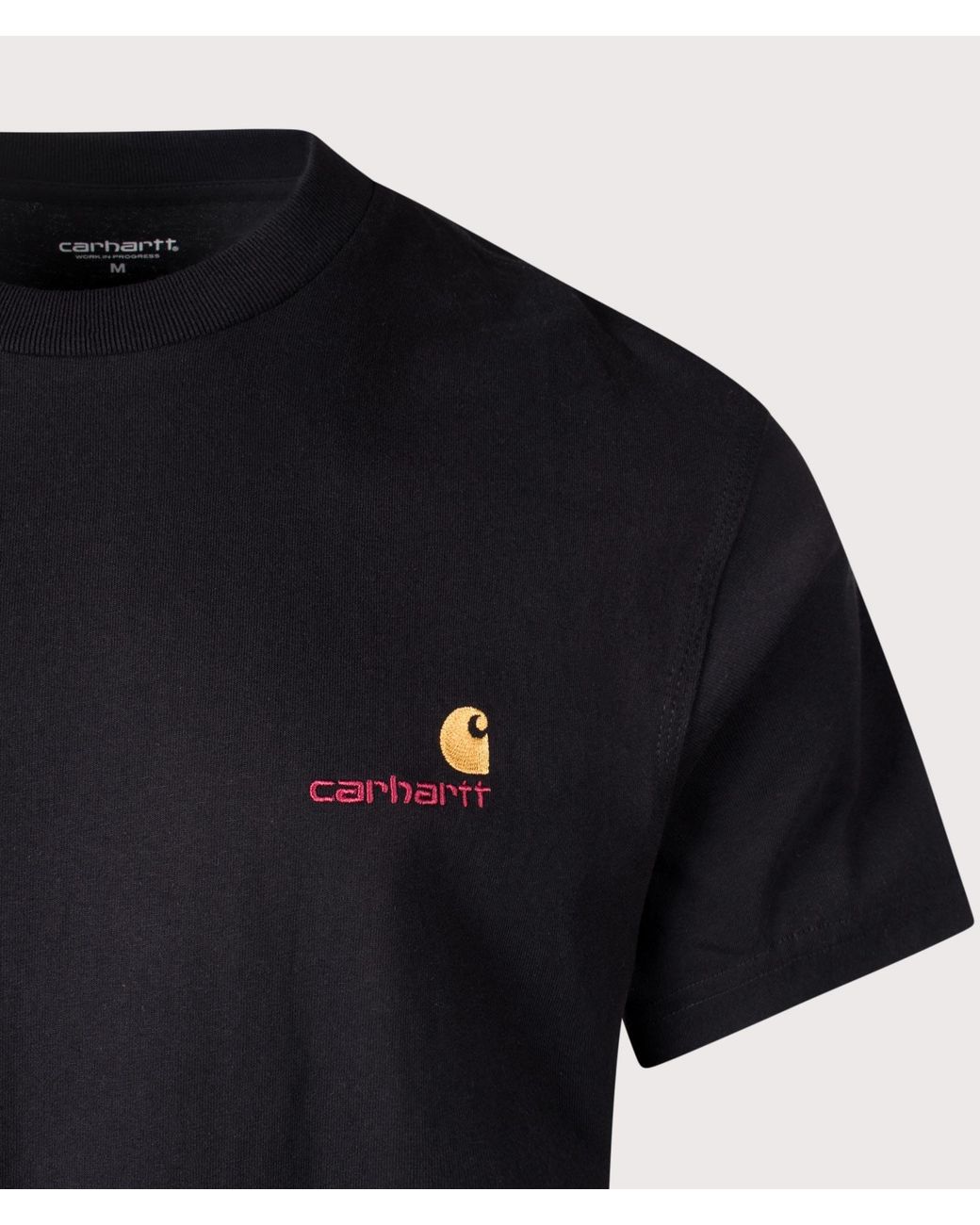Carhartt Black Loose Fit American Script T-Shirt for men