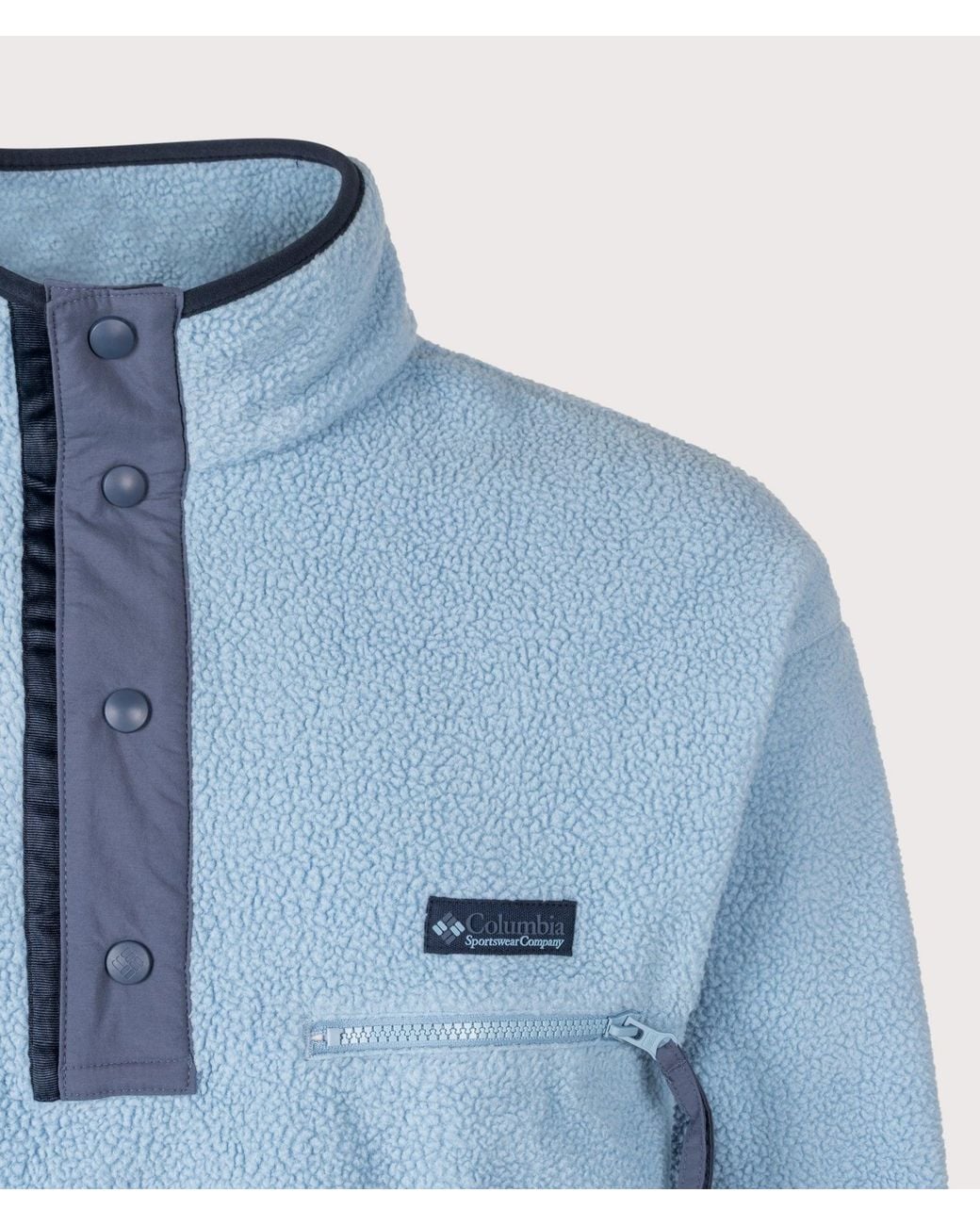 Columbia Blue Regular Fit Helvetia Ii Half Snap Fleece for men