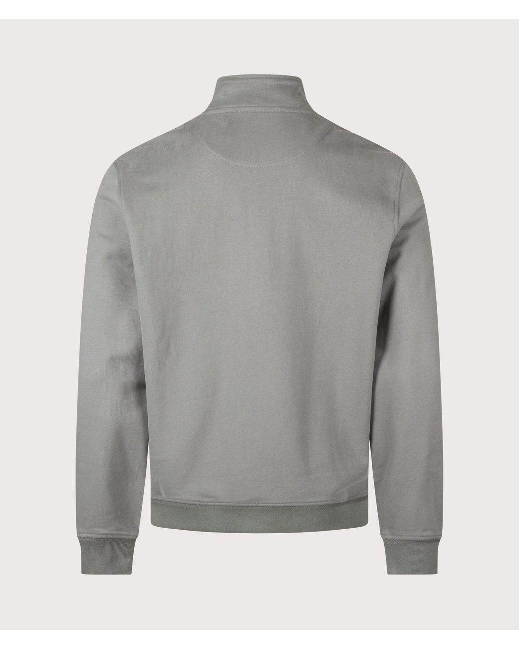 Belstaff Gray Regular Fit Quarter Zip Sweatshirt for men