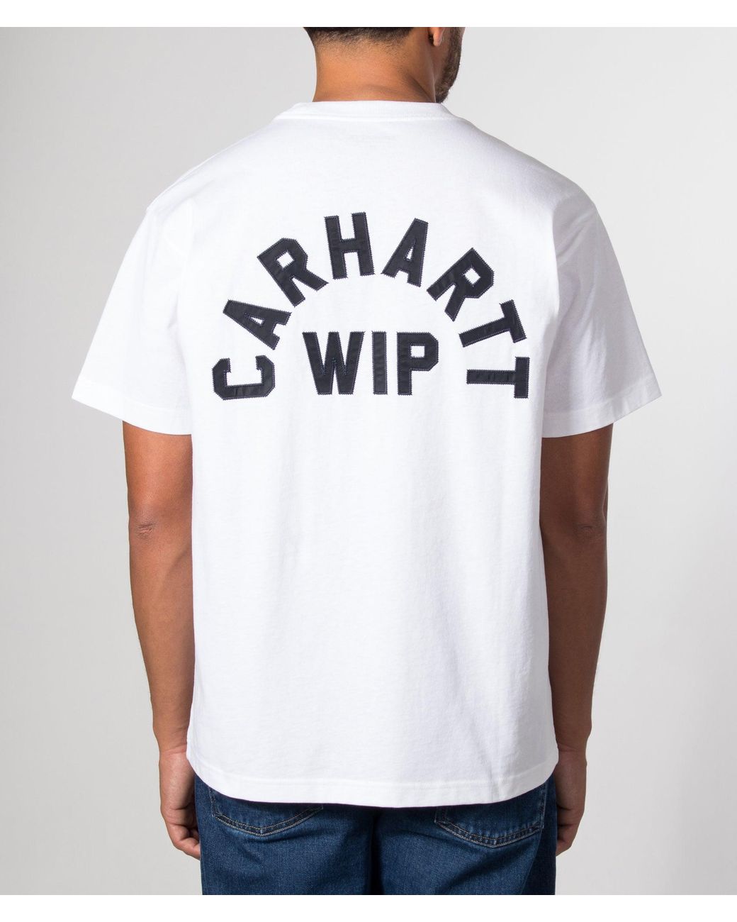Carhartt White Loose Fit Arch Script T-Shirt for men