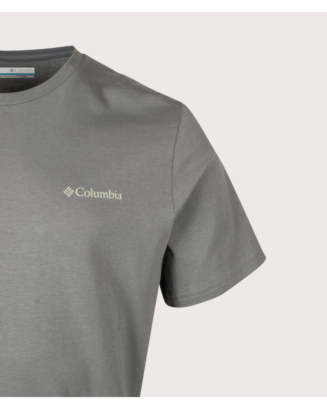 Columbia Gray Regular Fit Csc Outdoor Back Graphic T-Shirt for men