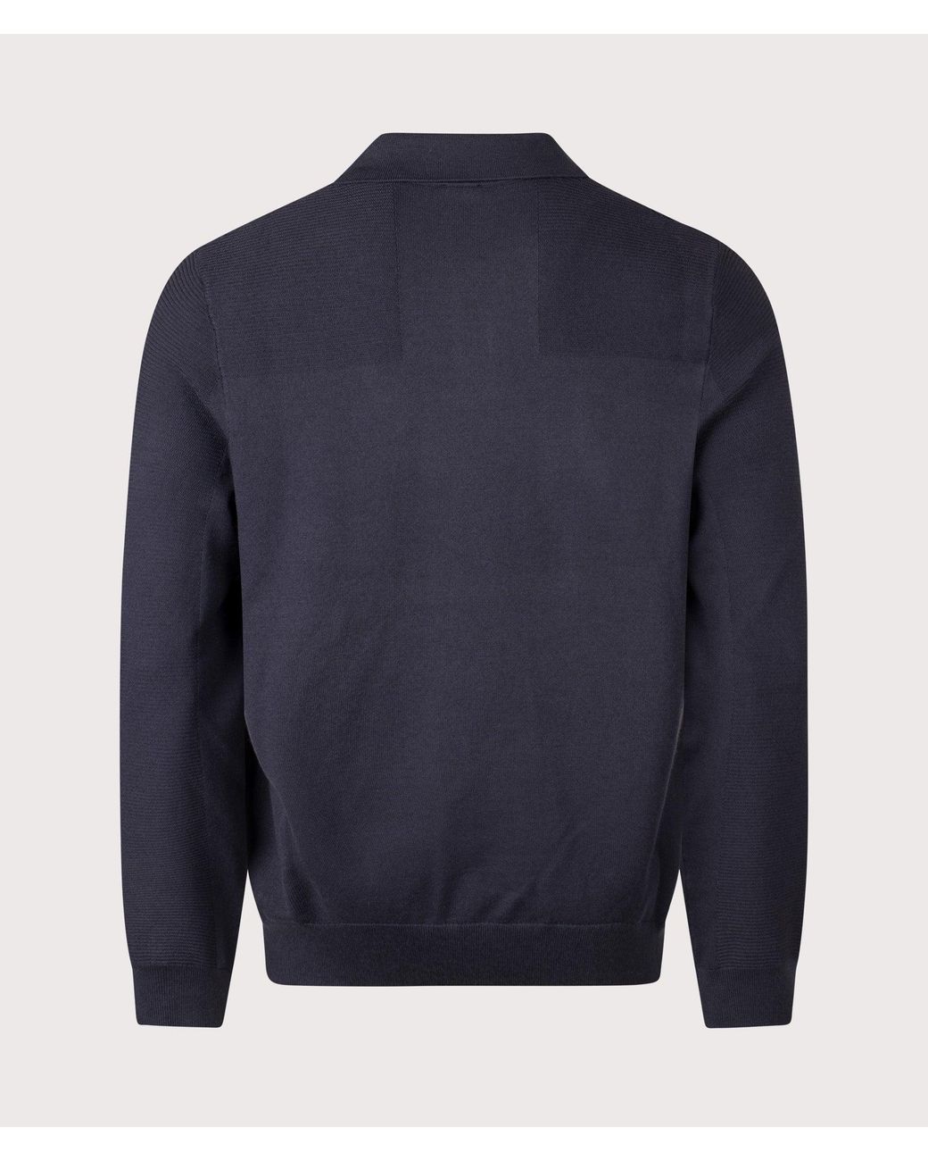 Boss Blue Regular Fit Long Sleeve Momentum X Knitted Polo Shirt for men