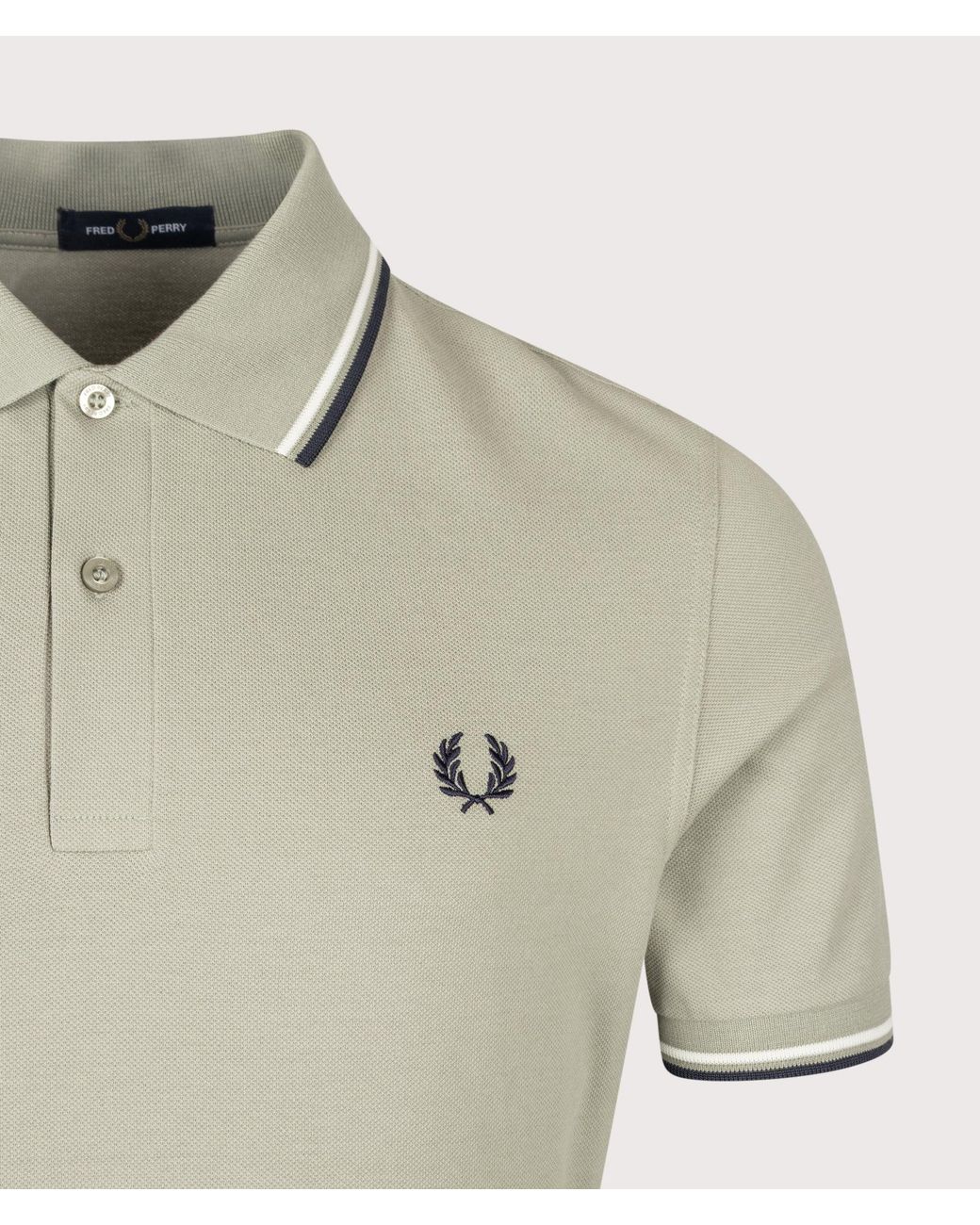Fred Perry Natural Regular Fit Twin Tipped Polo Shirt for men