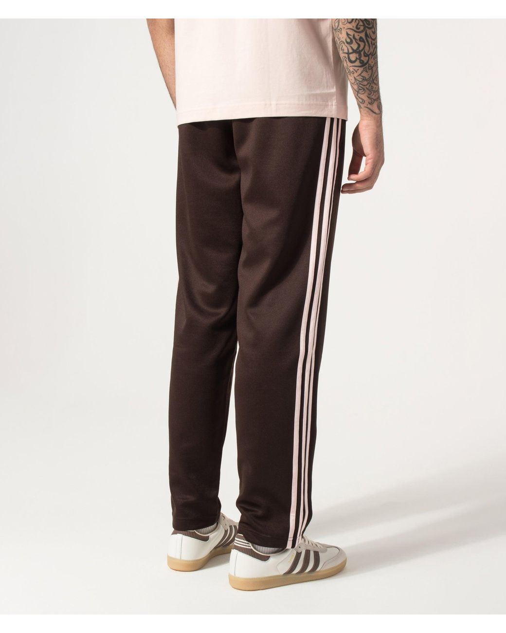 Adidas Originals Brown Regular Fit Sst Track Pant for men