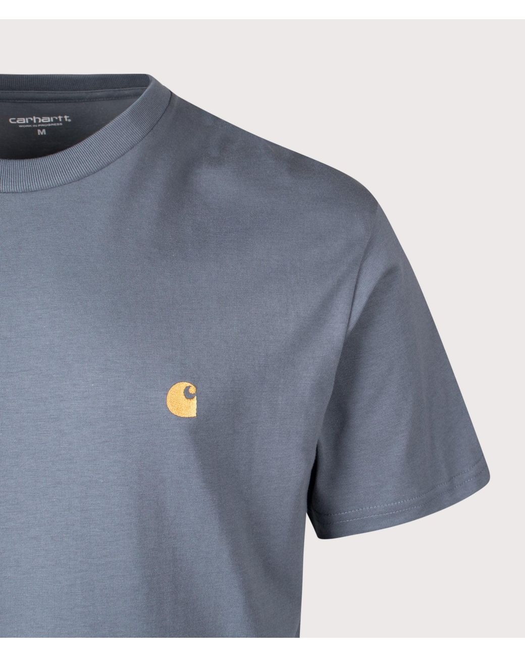 Carhartt Blue Loose Fit Chase T-Shirt for men