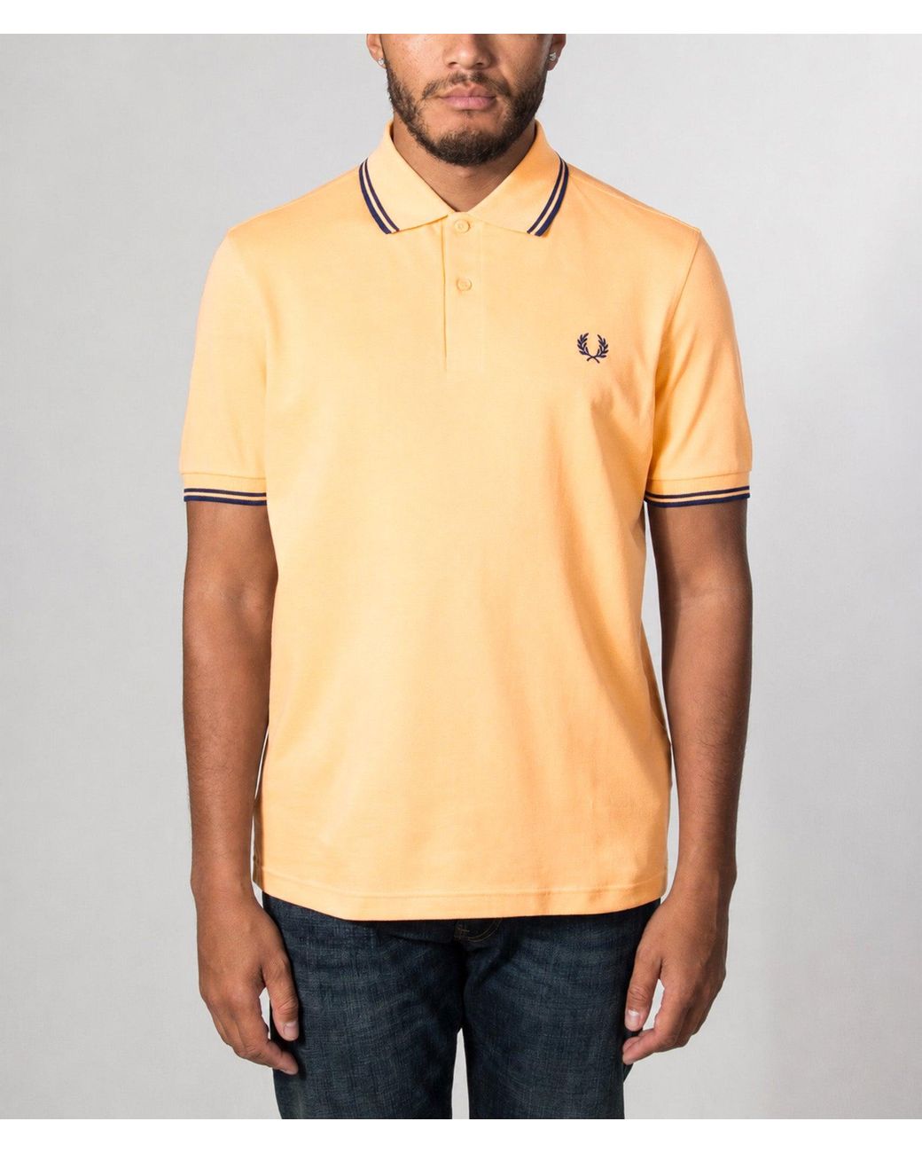 Fred Perry Orange Regular Fit Twin Tipped Polo Shirt for men