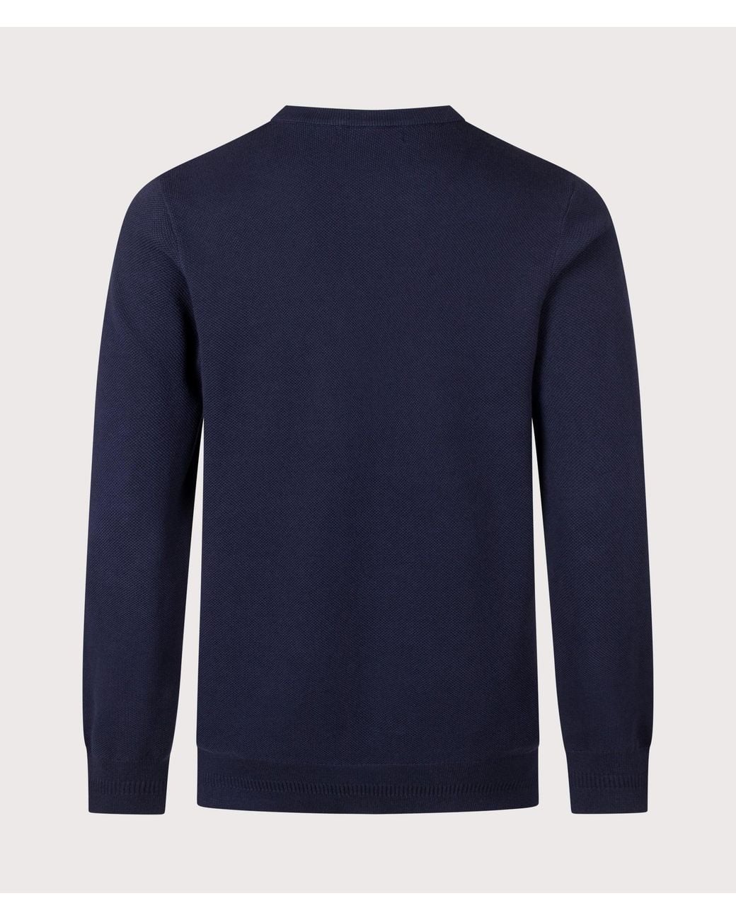 Fred Perry Blue Regular Fit Piqué Stitch Jumper for men