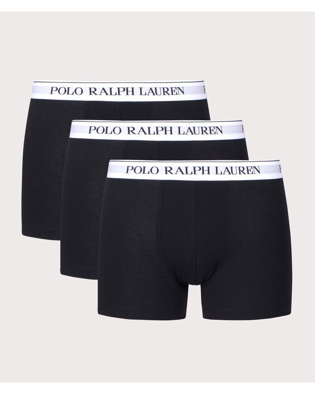 Polo Ralph Lauren Black 3 Pack Of Classic Stretch Cotton Trunks for men