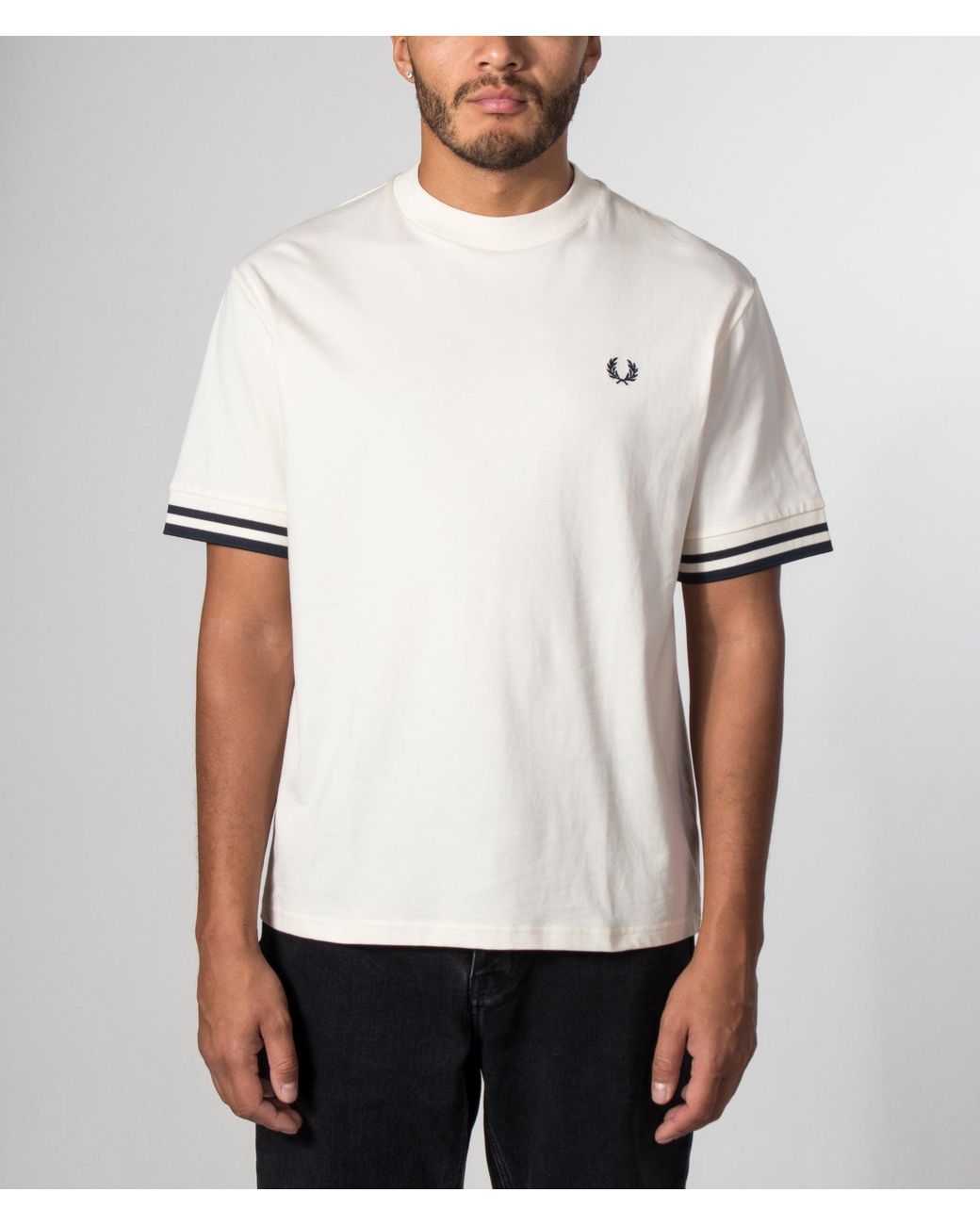 Fred Perry Natural Relaxed Fit Bold Tipped T-Shirt for men