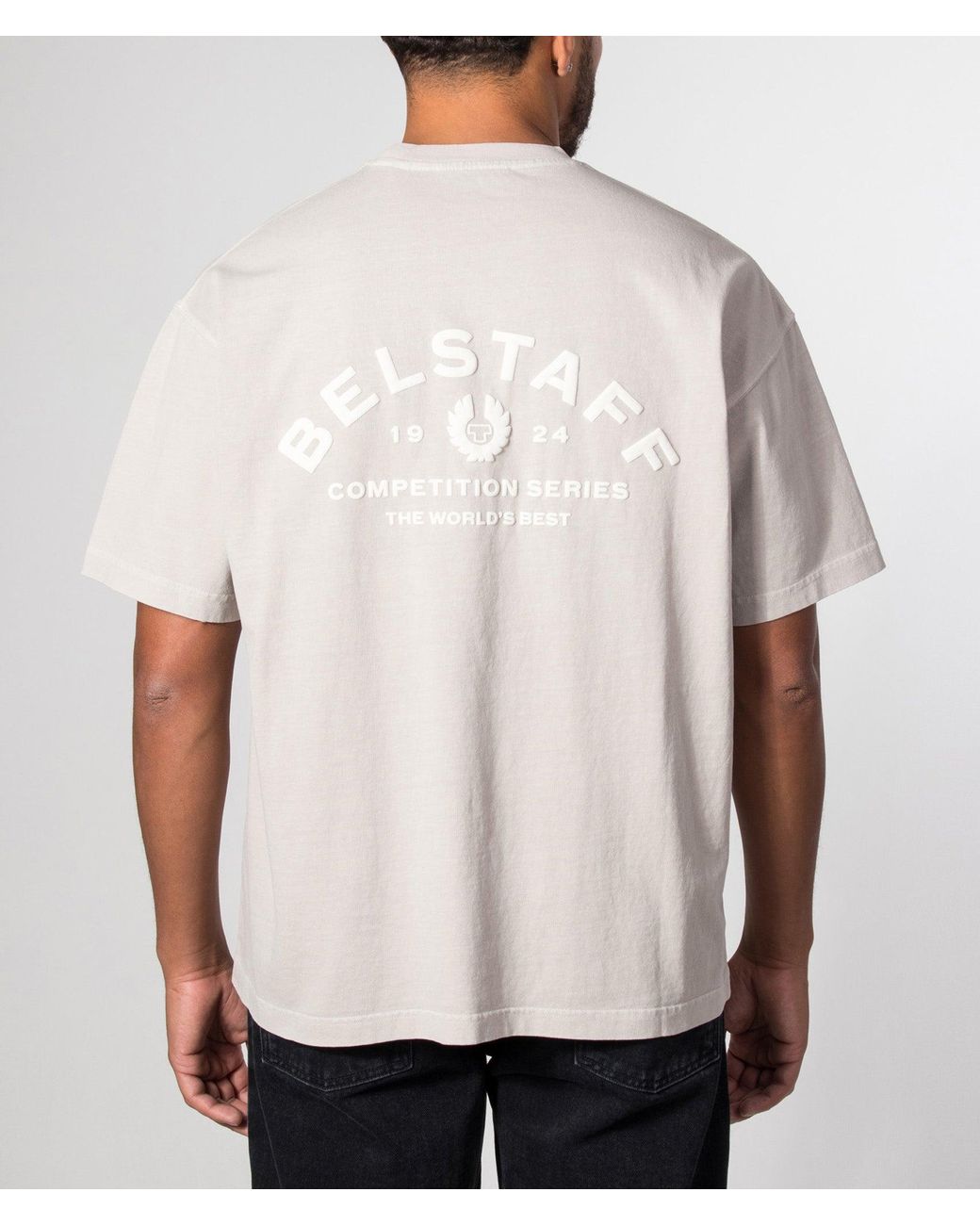 Belstaff Natural Oversized Fit Competition T-Shirt for men