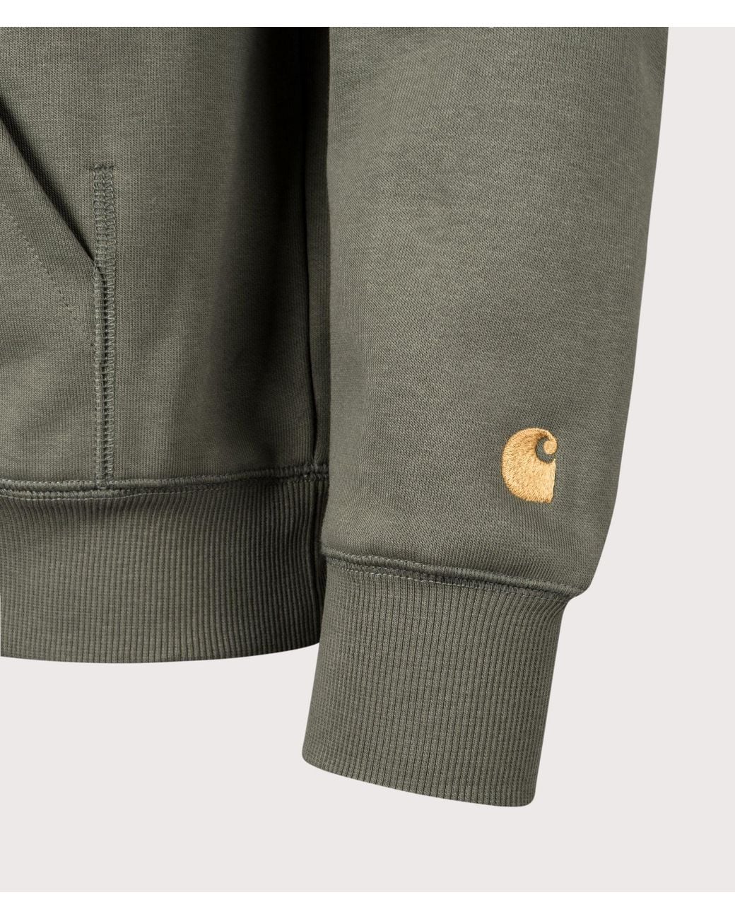 Carhartt Green Regular Fit Chase Hoodie for men