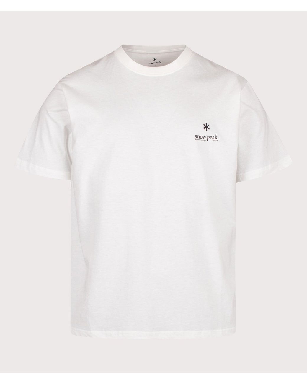 Snow Peak White Relaxed Fit Soft Cotton Logo T-Shirt for men