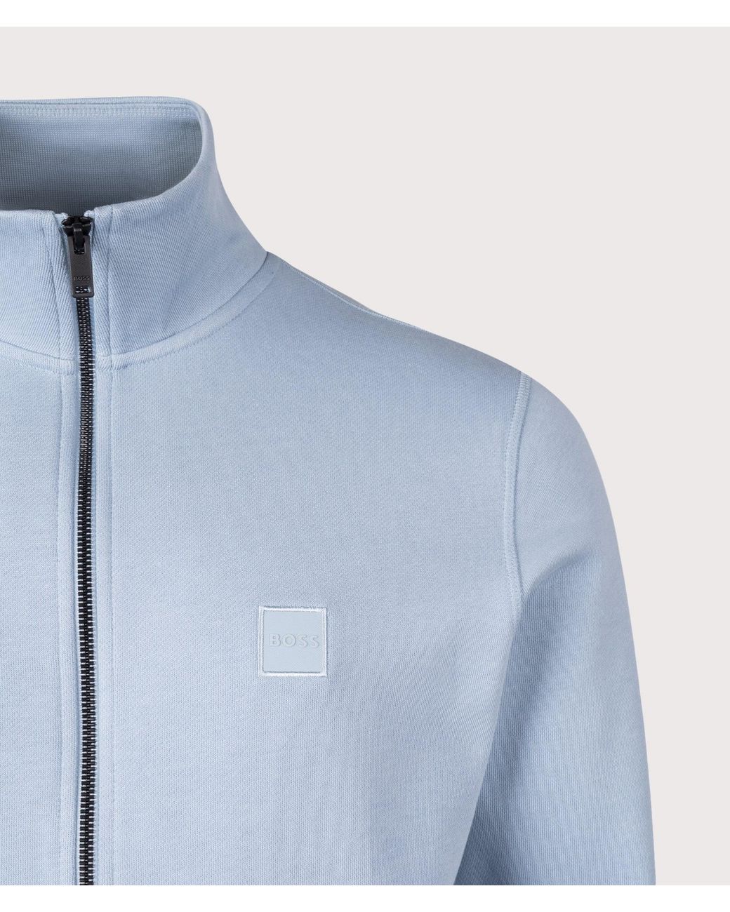 Boss Blue Regular Fit Zestart Zip Through Sweatshirt for men