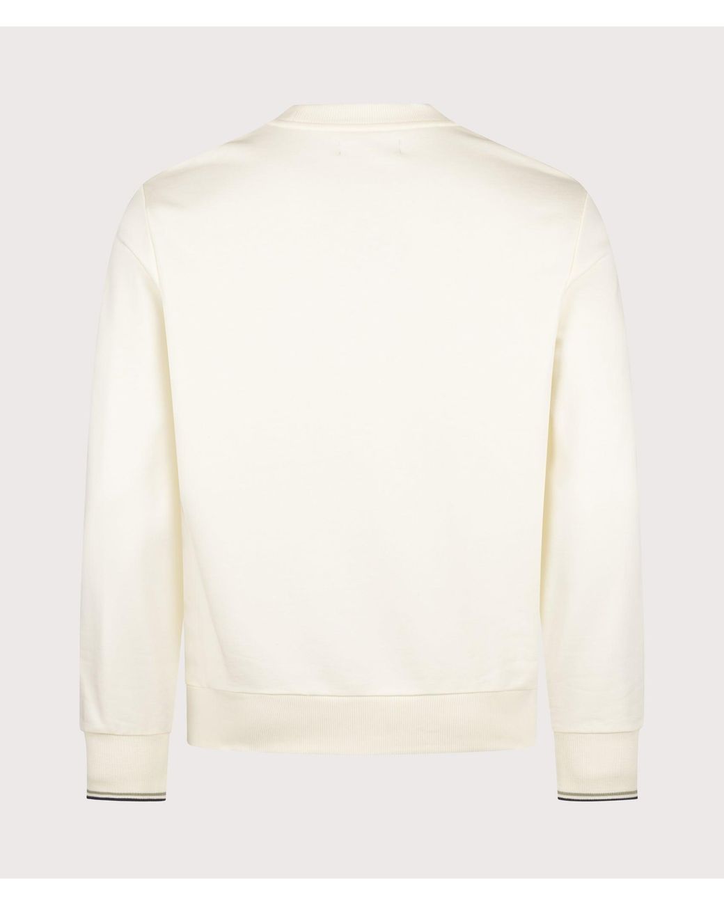 Fred Perry White Regular Fit Crew Neck Sweatshirt for men
