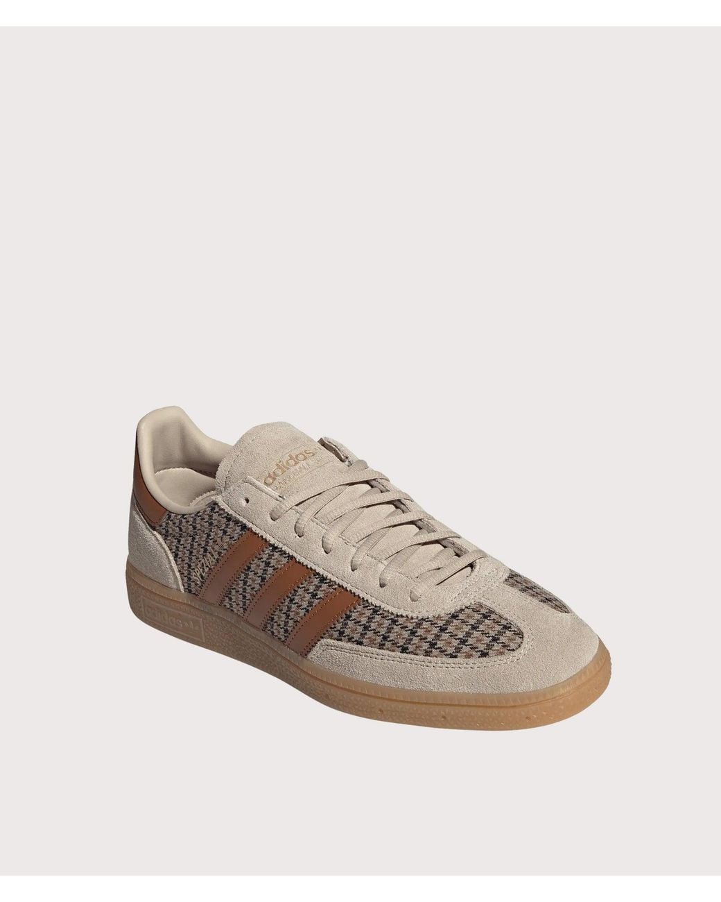 Adidas Originals Brown Houndstooth Handball Spezial Trainers for men