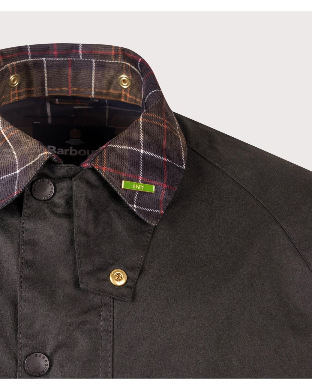 Barbour Gray Barbour Icons Spey Wax Jacket for men