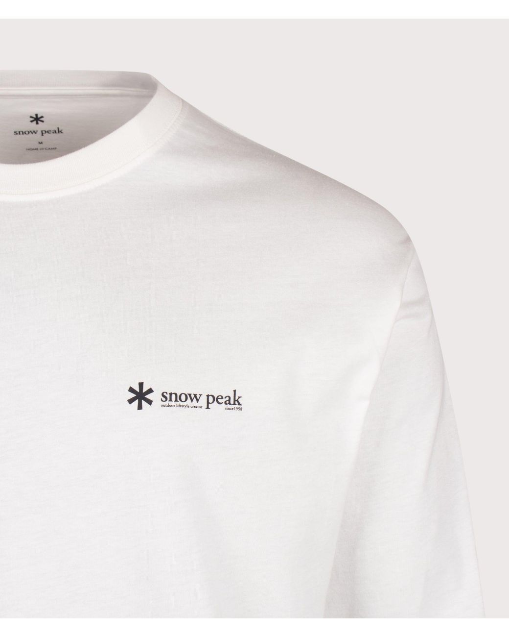 Snow Peak White Relaxed Fit Long Sleeve Logo T-Shirt for men